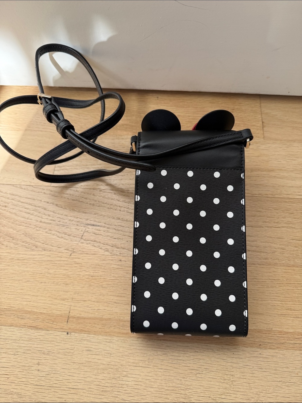 kate spade Black and Red Polka Dot Kids Crossbody with Bow Ears - Picture 3 of 3